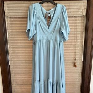Pale blue maxi dress